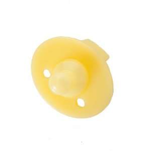  Mii 2 Count Oval Bulb Silicone Pacifier, Yellow Baby
