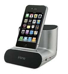 iHome Portable Stereo Speaker System for iPhone and iPad (Silver 