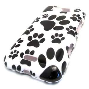   White Cute Puppy Paw Print Gloss Smooth Hard Case Cover Skin Protector