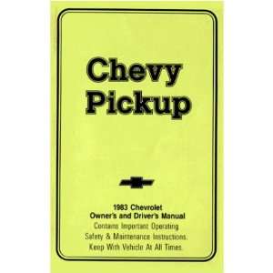  1983 CHEVROLET PICKUP TRUCK Owners Manual User Guide 