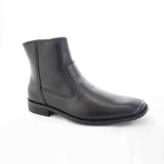 Kenneth Cole Mens Reactions Memo Rise Black Leather Ankle Boots  