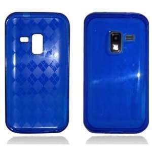  BLUE PLAID TPU SOFT GEL Case Cover For Galaxy Attain R920 