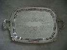 Antique BLACKINTON Fine SILVER BUTLERS SERVING TRAY with HANDLES 
