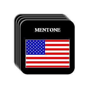 US Flag   Mentone, California (CA) Set of 4 Mini Mousepad 