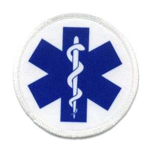  BLUE MEDICAL ALERT SYMBOL Heroes 4 inch Sew on Patch 