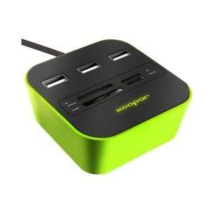   PODIUM   USB Hub and Memory Card Reader   LIME GREEN: Electronics