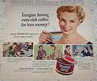 1951 advertising   Edwards Coffee red can Pretty art LADY artwork OLD 
