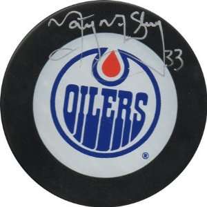  Marty McSorley Autographed Edmonton Oilers Puck: Sports 