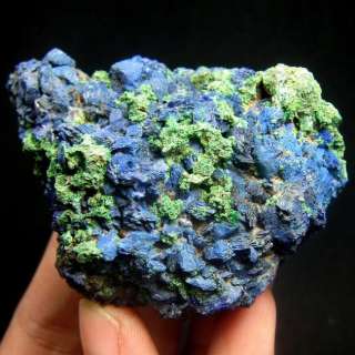deep blue AZURITE large crystal & Malachite  AZ141  