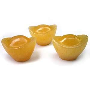  Yellow Jade Ingots (set of 3) 