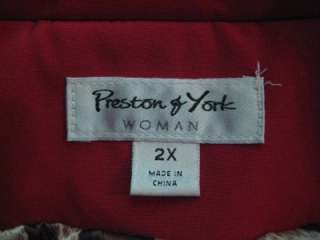 PRESTON & YORK WOMENS ALL WEATHER COAT RED 2X NWT $99  