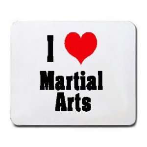  I Love/Heart Martial Arts Mousepad: Office Products