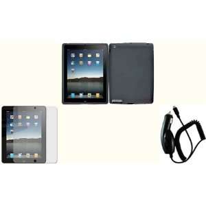   Case Cover+LCD Screen Protector+Car Charger for Apple Ipad 3 Ipad HD