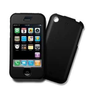 iPhone 2G Rubber Black Hard Case / Protector Cover / Faceplate Housing