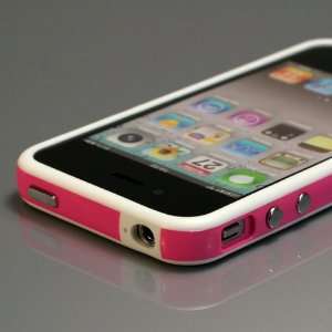 Magenta Bumper Case for Apple iPhone 4 [Total 60 Colors] +Free Screen 