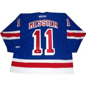Mark Messier New York Rangers Autographed Blue Replica CCM Jersey with 