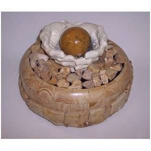    Tender Hands Fountain With Asian Marble Sphere