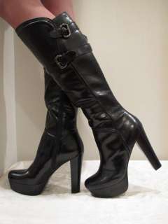 GUESS Loni2 Knee High Boots Black All Sizes NEW  