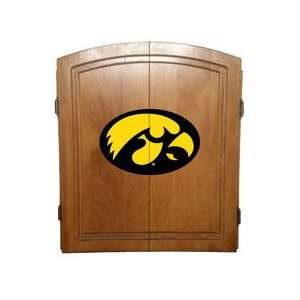  Iowa Hawkeyes Dart Board Cabinet.: Sports & Outdoors