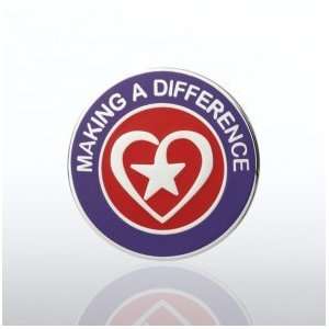  Lapel Pin   Heart with Star   Making a Difference Office 