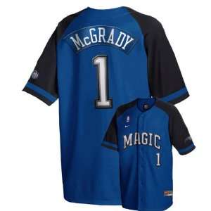   Magic #1 Tracy McGrady Blue NBA Franchise Player Heater Top Sports