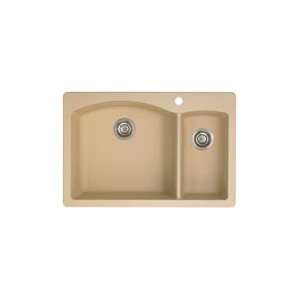  Blanco Granite Drop In/Undermount Double Bowl Kitchen Sink 