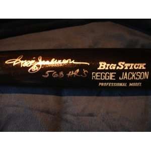  Reggie Jackson 500 Homerun Club Signed Auto Bat COA 