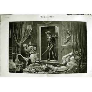  1882 HAL LUDLOW ART YOUNG MAN SWORD NATIVE THIEF