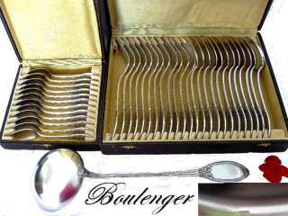 BOULENGER French Silver plated Flatware 37 pc w/box  
