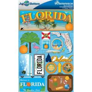  Jetsetters Florida Die Cut Stickers Arts, Crafts 