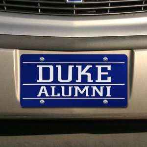  Duke Blue Devils Duke Blue Mirrored Alumni License Plate 