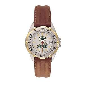 LogoArt Green Bay Packers Ladies All Star Leather Watch   Green Bay 