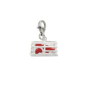 Rembrandt Charms Lobster Trap Charm with Lobster Clasp, 14k White Gold