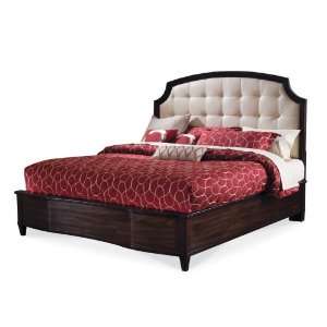  Intrigue Leather Panel Bed: Home & Kitchen