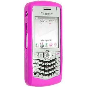  Blackberry Pearl 8130 Hot Pink Silicone Skin Case: Office 