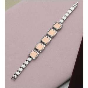   Bronze Colored Genuine Leather Link Bracelet JSF 843332001068 Jewelry