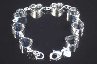 Sterling Silver Heart Love Bangle Bracelet Plated  