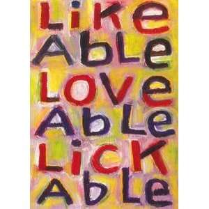  Card Valentine   Likeable Loveable Lickable