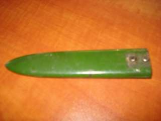WW II MILITARY GREEN METAL KNIFE SHEATH 15cm EMPTY  