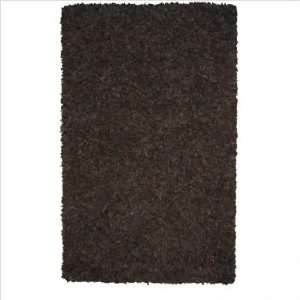  Leather Shaggy Classy Dark Brown Shag Rug Size: 36 x 56 