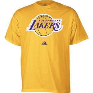   Angles Lakers Gold Primary Logo Basketball T Shirt