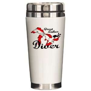  New Great Lakes Diver Sports Ceramic Travel Mug by 