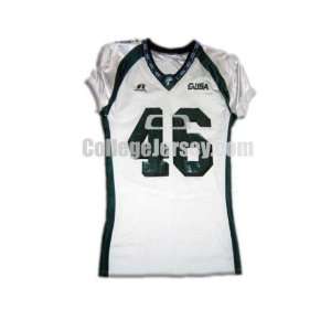 White No. 46 Game Used Tulane Russell Football Jersey  