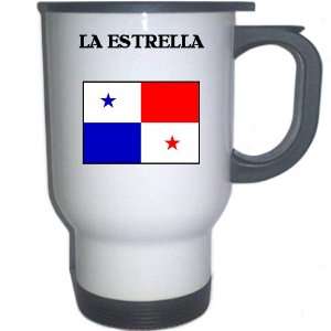  Panama   LA ESTRELLA White Stainless Steel Mug 