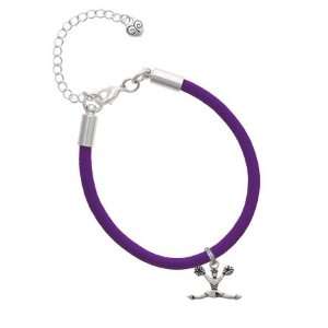  Cheerleader   Splits Charm on a Purple Malibu Charm 