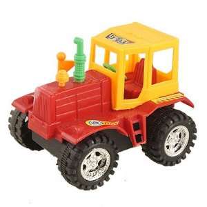   Plastic Wheel Farmer Vehicle Model Wind Up Car Toy Red Yellow: Baby