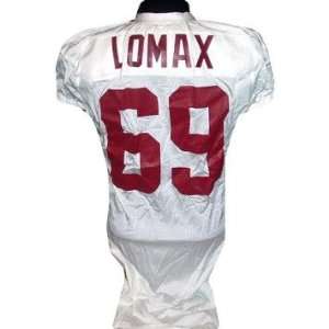  Matt Lomax #69 Alabama Game Used White Football Jersey 