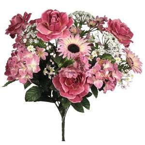  22 Elegant Silk Rose Hydrangea Daisy Wedding Bush Bouquet 