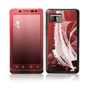  Motorola Droid Bionic Decal Skin Sticker  Abstract Feather 