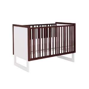  Crib in White and Dark Pine   Eco friendly Nursery Furnishings Baby